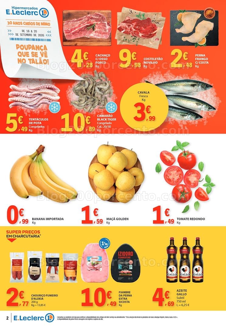 Antevisão Folheto E-LECLERC Promoções Fim de Semana - 18 a 20 setembro